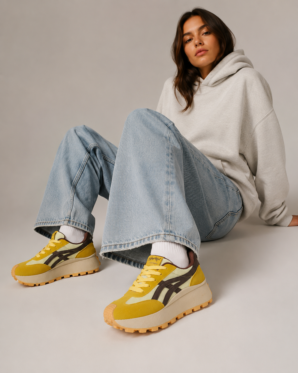 Women's Chunky Sneakers – Platform Lace Up Casual Walking Streetwear Fashion Shoes