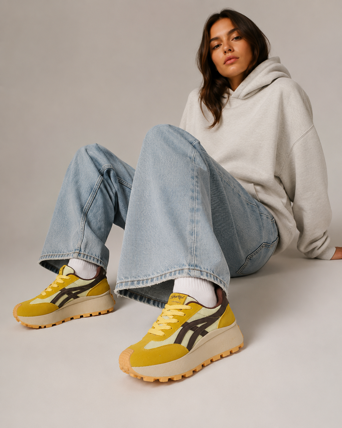 Women's Chunky Sneakers – Platform Lace Up Casual Walking Streetwear Fashion Shoes