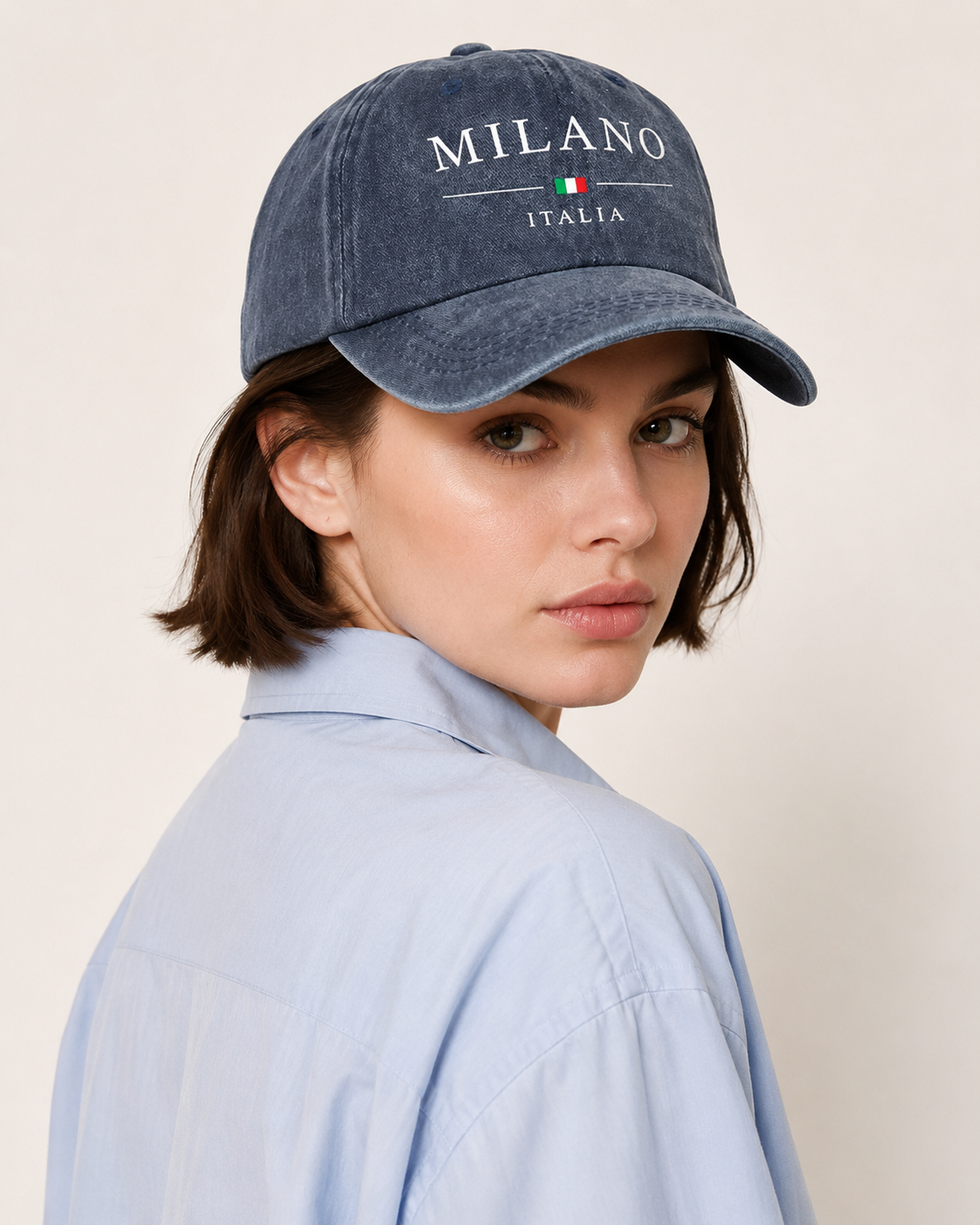Vintage Washed Cotton Milano Baseball Cap – Embroidered Adjustable Dad Hat Casual Unisex Hat