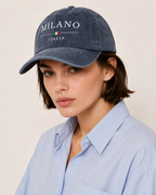 Vintage Washed Cotton Milano Baseball Cap – Embroidered Adjustable Dad Hat Casual Unisex Hat