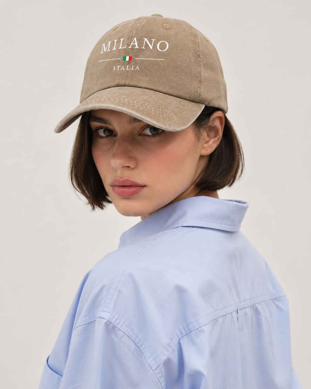Vintage Washed Cotton Milano Baseball Cap – Embroidered Adjustable Dad Hat Casual Unisex Hat