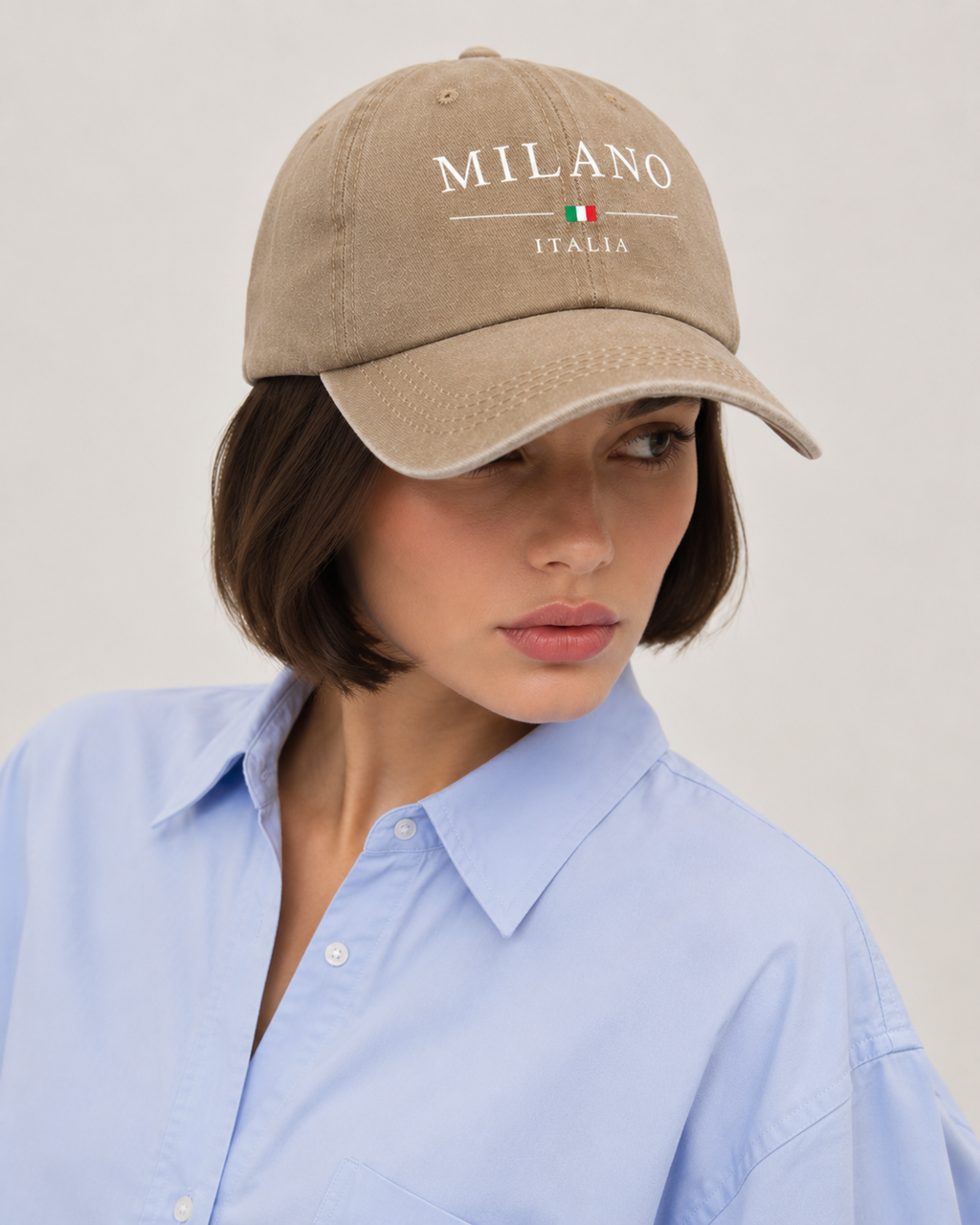 Vintage Washed Cotton Milano Baseball Cap – Embroidered Adjustable Dad Hat Casual Unisex Hat
