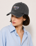 Vintage Washed Cotton Monaco Baseball Cap – Embroidered Adjustable Dad Hat Casual Unisex Hat