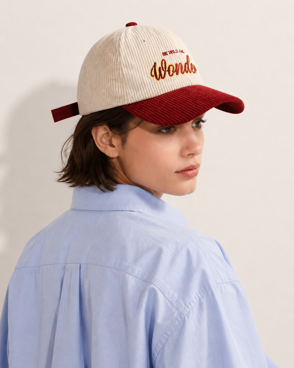 Corduroy Baseball Cap – Adjustable Vintage Dad Hat Casual Unisex Embroidered Cotton Cap
