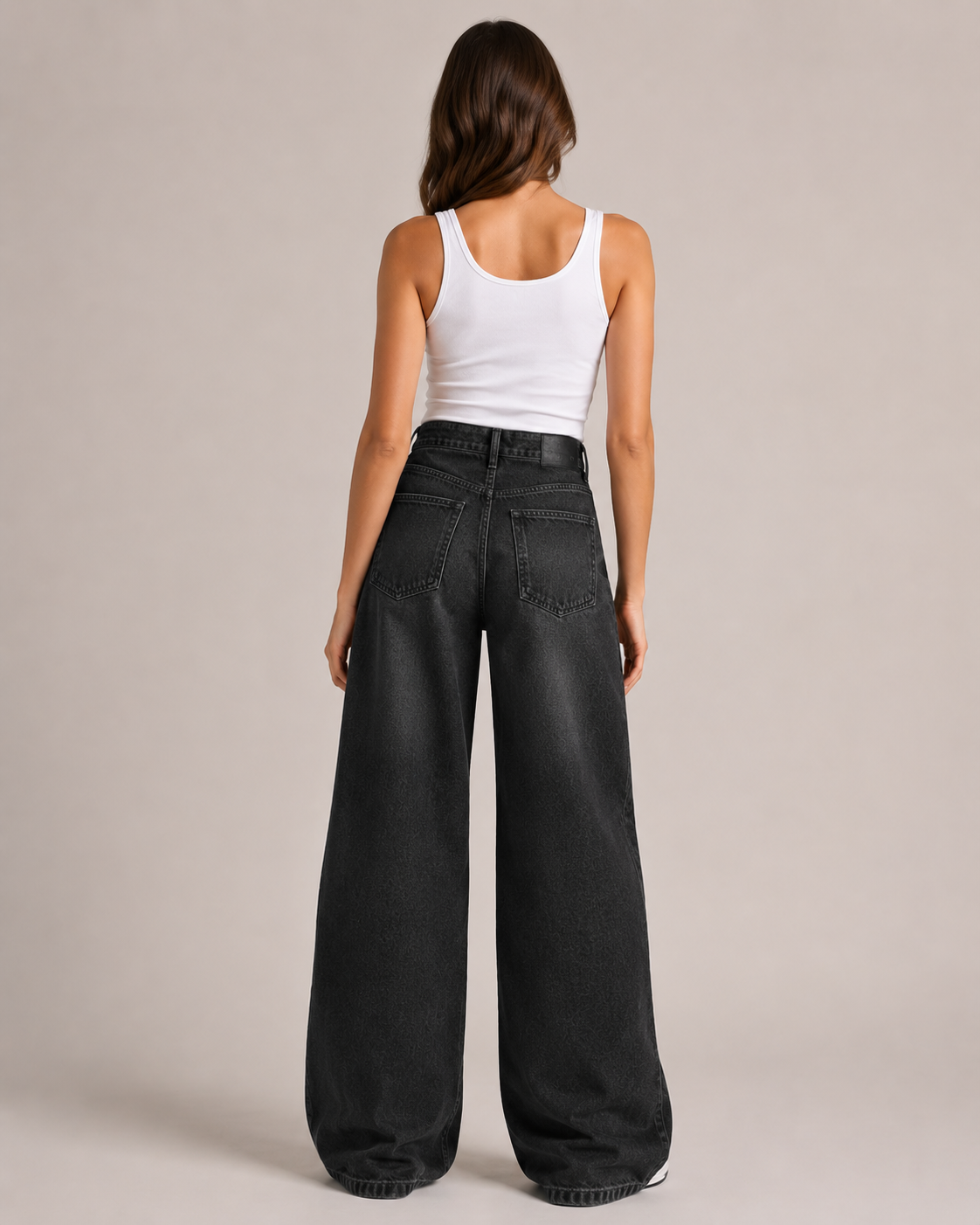 Distressed Wide-Leg Denim Jeans for Women