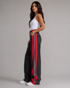 Women's Striped Wide Leg Denim Jeans – High Rise Relaxed Fit Panel Jeans Casual Streetwear Pants