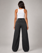 Women's High Waist Straight Leg Denim Jeans – Relaxed Fit Wide Leg Casual Everyday Jeans