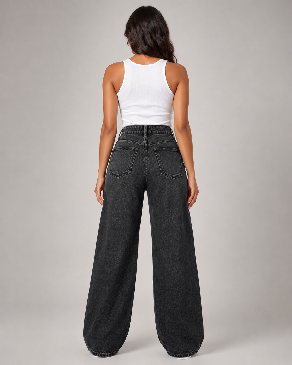 Women's High Waist Straight Leg Denim Jeans – Relaxed Fit Wide Leg Casual Everyday Jeans