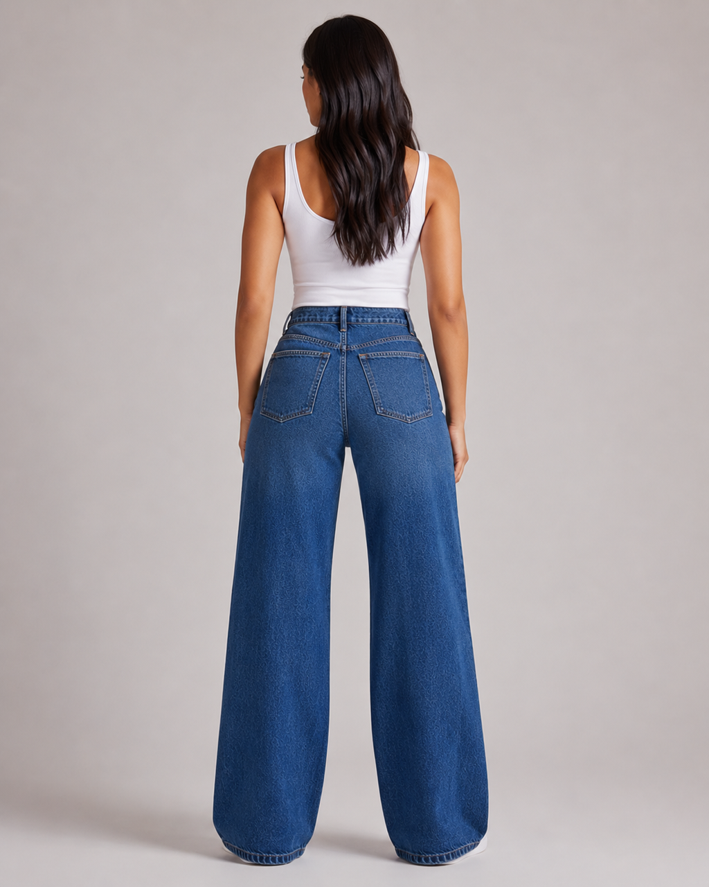 Women's High Waist Straight Leg Denim Jeans – Relaxed Fit Wide Leg Casual Everyday Jeans