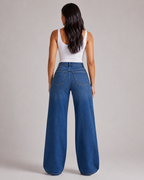 Women's High Waist Straight Leg Denim Jeans – Relaxed Fit Wide Leg Casual Everyday Jeans