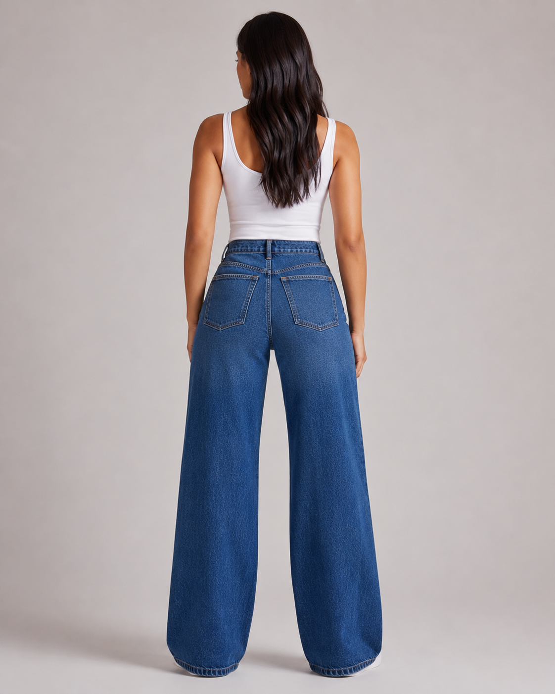 Women's High Waist Straight Leg Denim Jeans – Relaxed Fit Wide Leg Casual Everyday Jeans