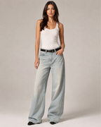 Women's Straight Leg Denim Jeans – High Rise Relaxed Fit Vintage Wash Casual Everyday Jeans