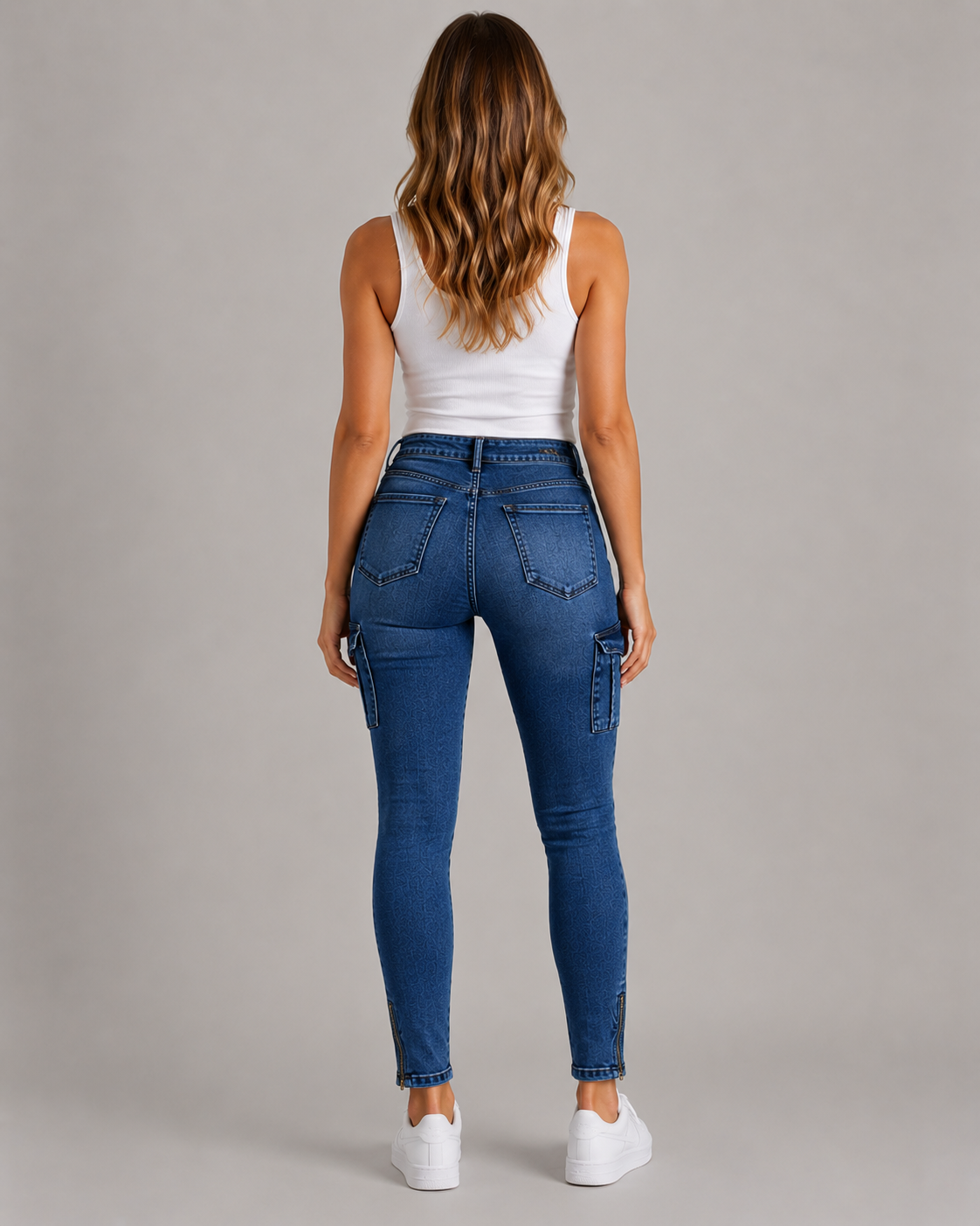 Women's Denim Jeggings – High Rise Stretch Skinny Jeans Vintage Wash Pull On Denim Leggings